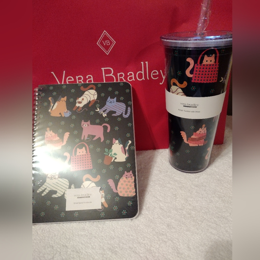 Vera Bradley Notebook And Tumblr Set